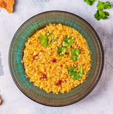 Lentil soup (Masoor Dal or Dal Tadka Curry)