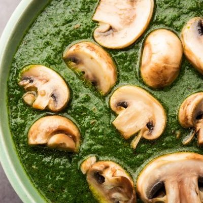 Palak Mushroom is an Indian curry dish